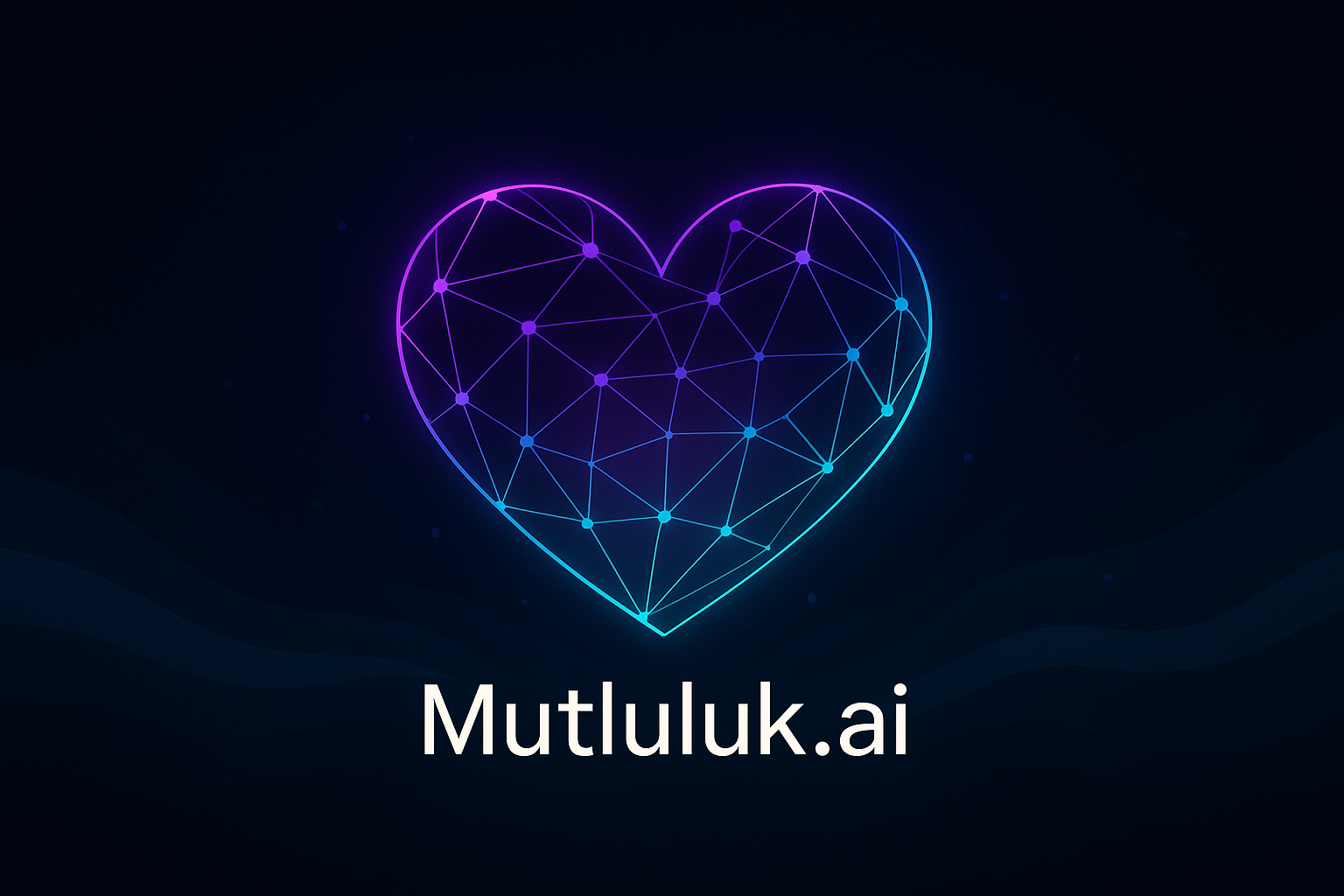 Glowing heart with neural network — Mutluluk.ai